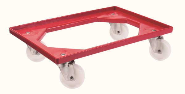 Transportgestell grün 4Lenkrollen Edelstahlgabeln 62x42x15.5