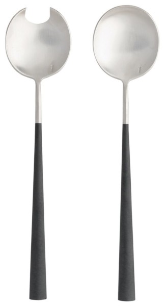 2er Set Mito Salatbesteck brushed black cable