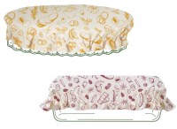 2er Set Abdeckung Baumwolle rund D30cm, recht 31x17cm