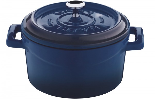 Playground Cocotte rund blau Ø10cm mit Deckel 0,35l h:7cm