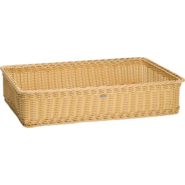 Korb rechteckig mit Metallrahmen, h-beige, 60x40x13cm