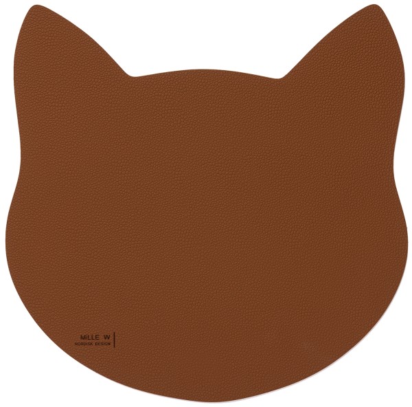 Napfunterlage katze 30x22cm M cognac