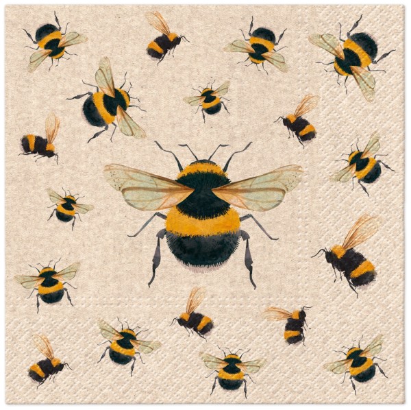 Servietten Lunch 20x We care Dancing Bees, 33x33cm
