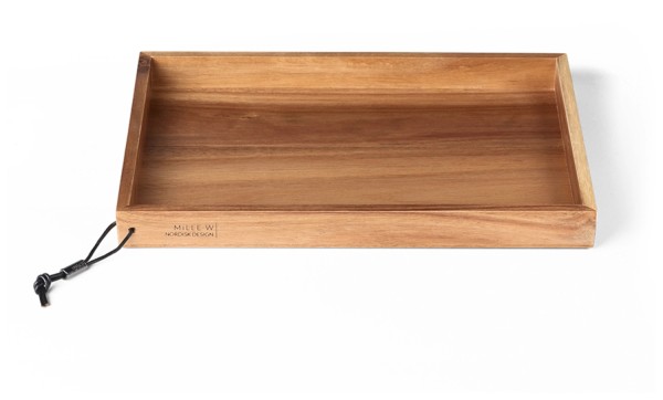 Tablett 33x24cm mit Ledereinlage