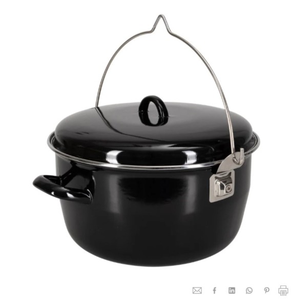 Pfadikessel, 8l, 33.5x33.5x27.5 cm, Stahl, schwarz