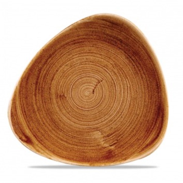 Stonecast Patina Vintage Copper Triangel Teller flach 22.9cm