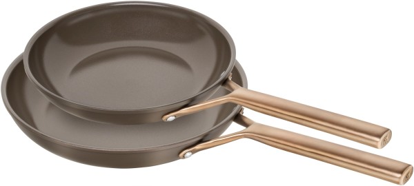 2er Set Milano Bratpfanne 24 + 28cm Braun