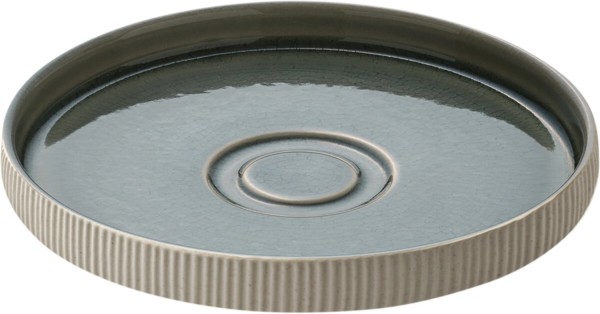 Playground Nara Untertasse rund Relief grau D15cm