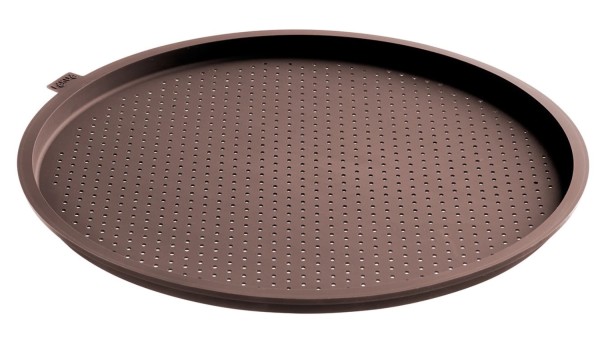 Pizza Backmatte perforiert rund D36cm Silikon braun