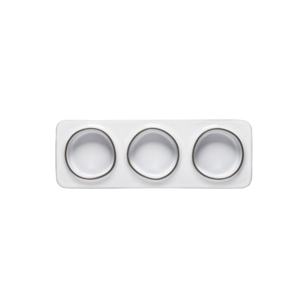 Ambar Aperoplatte 28x9.9x4cm weiss recycletes Steingut