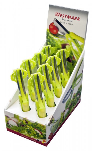 Display 8 Stk Salatschere, Edelstahl, 22x55.5x6.5 cm
