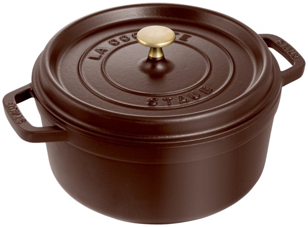 Cocotte 26cm, rund, chocolat, Gusseisen 5.25l