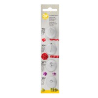 4er Set Spritztüllen Blumen und Blätter Nr102/104/224/352