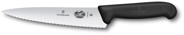 Fibrox Kochmesser 19cm Wellen schwarz