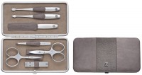 Rahmen-Etui, Rindleder, taupe, 7-tlg.