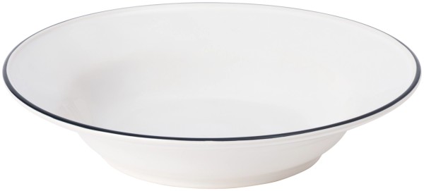 Beja Teller mit Rand tief D26cm H5.5cm 95cl weiss-blau