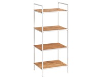 Standregal 4Abl. Bamboo weiss