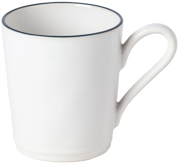 Beja Becher 13.1x9.3 H10.2cm 36cl 35.5cl weiss-blau