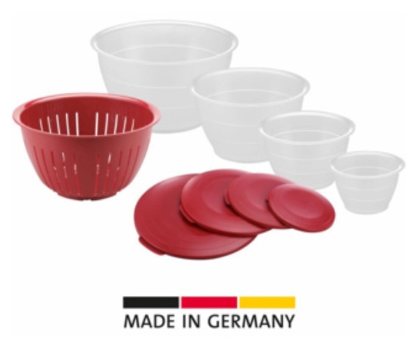 9tlg. Schüssel Set Olympia rot