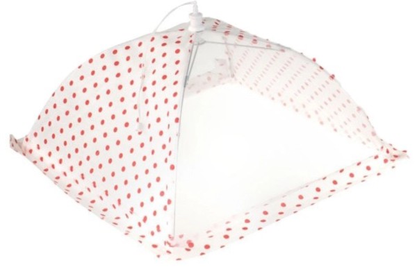 Speisenschutz Haube mit roten Punkten 30.5cm