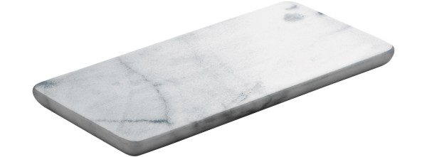 Playground Marmorplatte eckig weiss 18x9cm H1.1cm