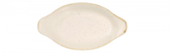Stonecast Barley White Schale oval mit Griffen 20.5x11.3cm