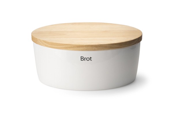 Brottopf Keramik oval, weiss 36cm