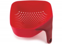 Sieb quadratisch klein, rot, 16x9 cm