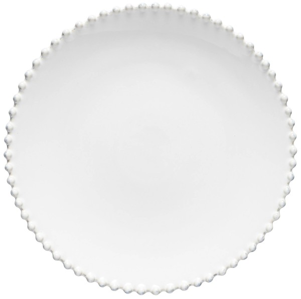 Pearl Teller D28.4cm H3.2cm weiss