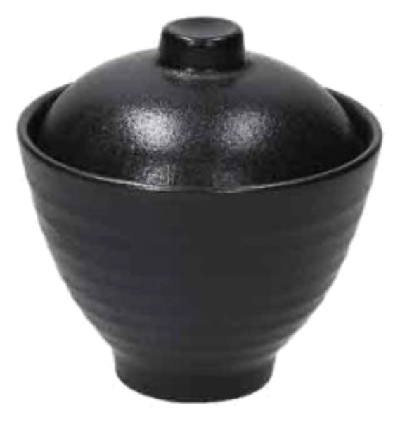 JAP Schüssel mit Deckel D10xH8cm schwarz