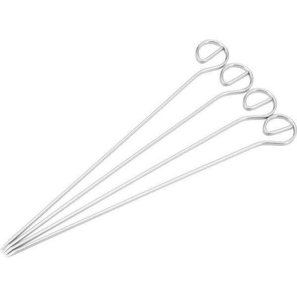4 Stk. Schaschlikspiesse, Edelstahl, 21x0.5x0.3cm