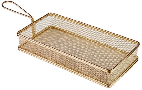 Servier Frittierkorb 26x13cm, H5cm, Gold Look
