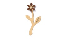 Lesezeichen Blume braun beige