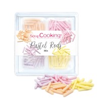 4er Set Zuckerstreusel Mix Stäbchen pastell, 60g