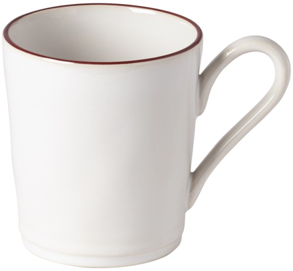 Beja Becher 13.1x9.3 H10.2cm 36cl weiss-rot