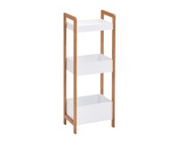 Standregal m.3Abl.Bamboo weiss