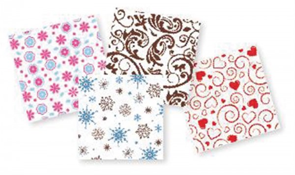 Zierpapier "Assortiert", 6 Stk. (Motive zufällig)