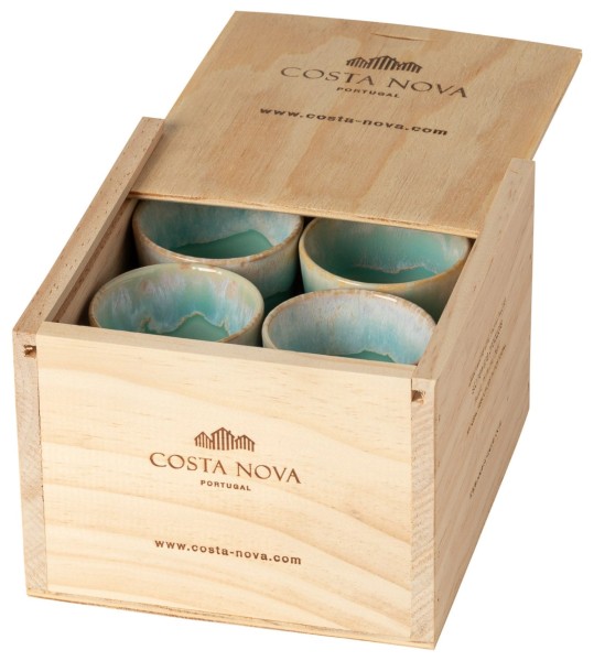 8er Set Grespresso Geschenkbox Espressotasse 70ml aqua