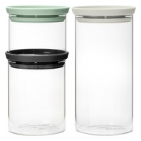 Glasdose stapelbar 3tlg.