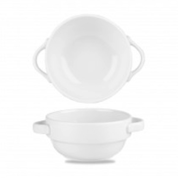 Profile White Schüssel stapelbar mit Griffen 37.7cl H5.5cm,