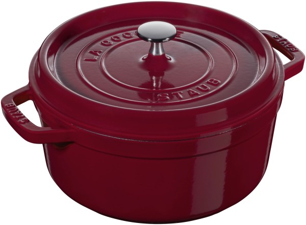Cocotte 26cm, rund, Bordeaux, Gusseisen 5.25l