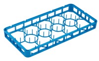 Aufsatz zu Gläser Spülkorb 14 Fächer 50x25x6cm blau