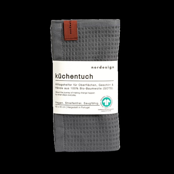 Küchentuch Oslo Grey, dunkelgrau 40x60cm