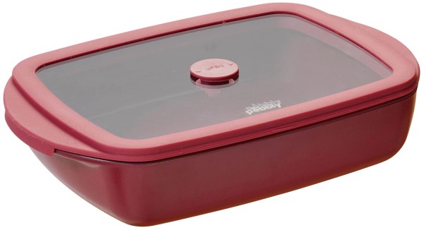 Auflaufform mit Frischhaltedeckel 0.8l 14.6x23.5cm cherry