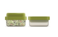 GoEat Compact 2-in-1 Salat Box, grün, 15x15x7/9.5 cm