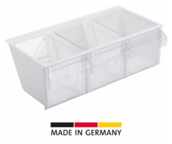 Schüttengehäuse mit 3 Stk. Schütten Milano