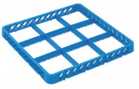 Aufsatz zu Gläser-Spülkorb blau 9 Fächer