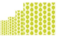 4er Set Pflanzenwachstuch vegan 16x16,18x20,25x28,33x35.5cm