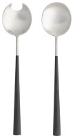 2er Set Mito Salatbesteck brushed black cable
