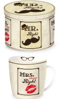 Mrs. Right Porzellanbecher in GB, 350 ml